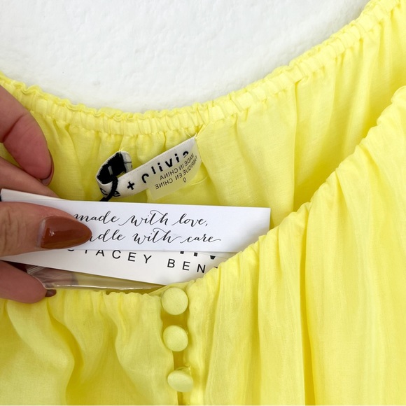 NEW ALICE + OLIVIA Kiara Off-The-Shoulder Cotton and Silk-Blend Voile Maxi Dress - Picture 7 of 10